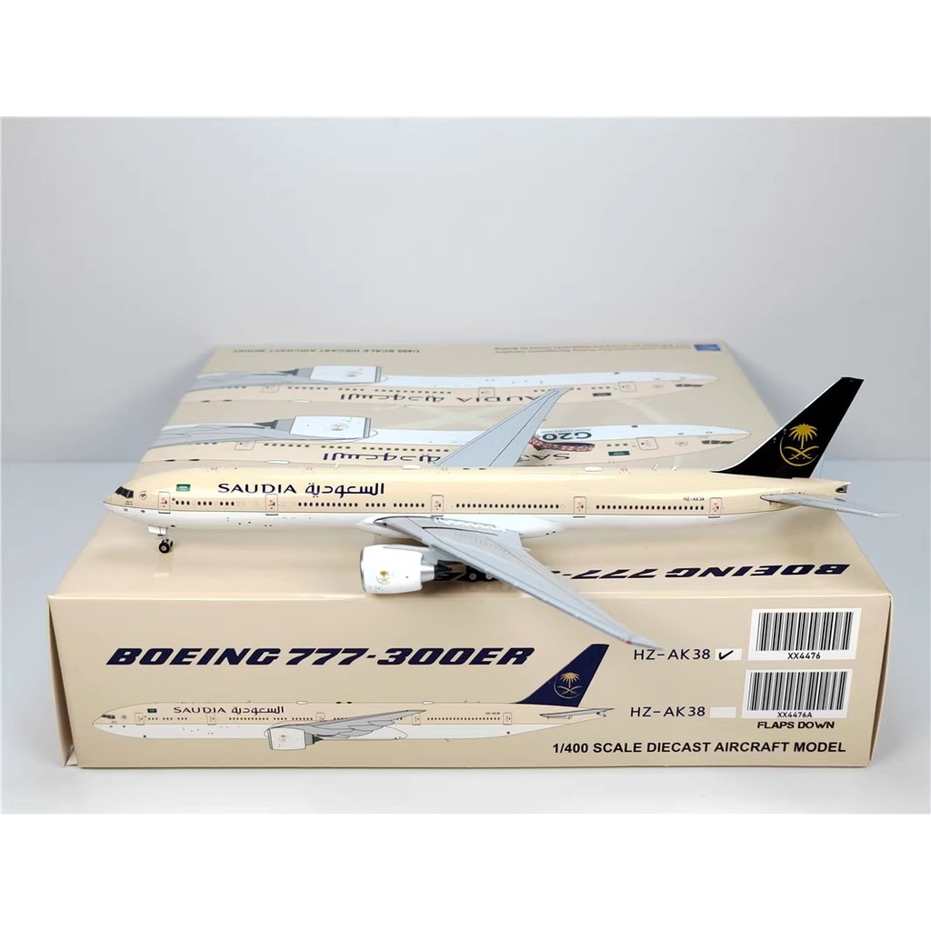 JC Wings XX4476 1: 400 Saudi Airlines B777-300ER HZ-AK38 รุ่นโลหะผสม