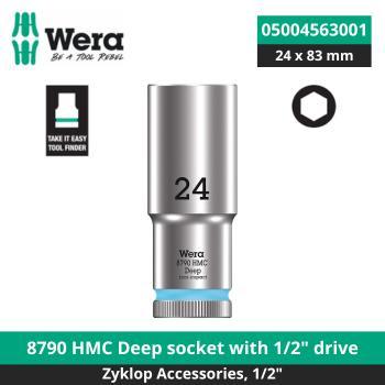 MATA Wera Wera 05004564001 - บิตถุงเท้าหกเหลี่ยมลึกเมตริก 1/2" ไดรฟ์ 24.0 x 83 มม. เครื่องมือ Wera