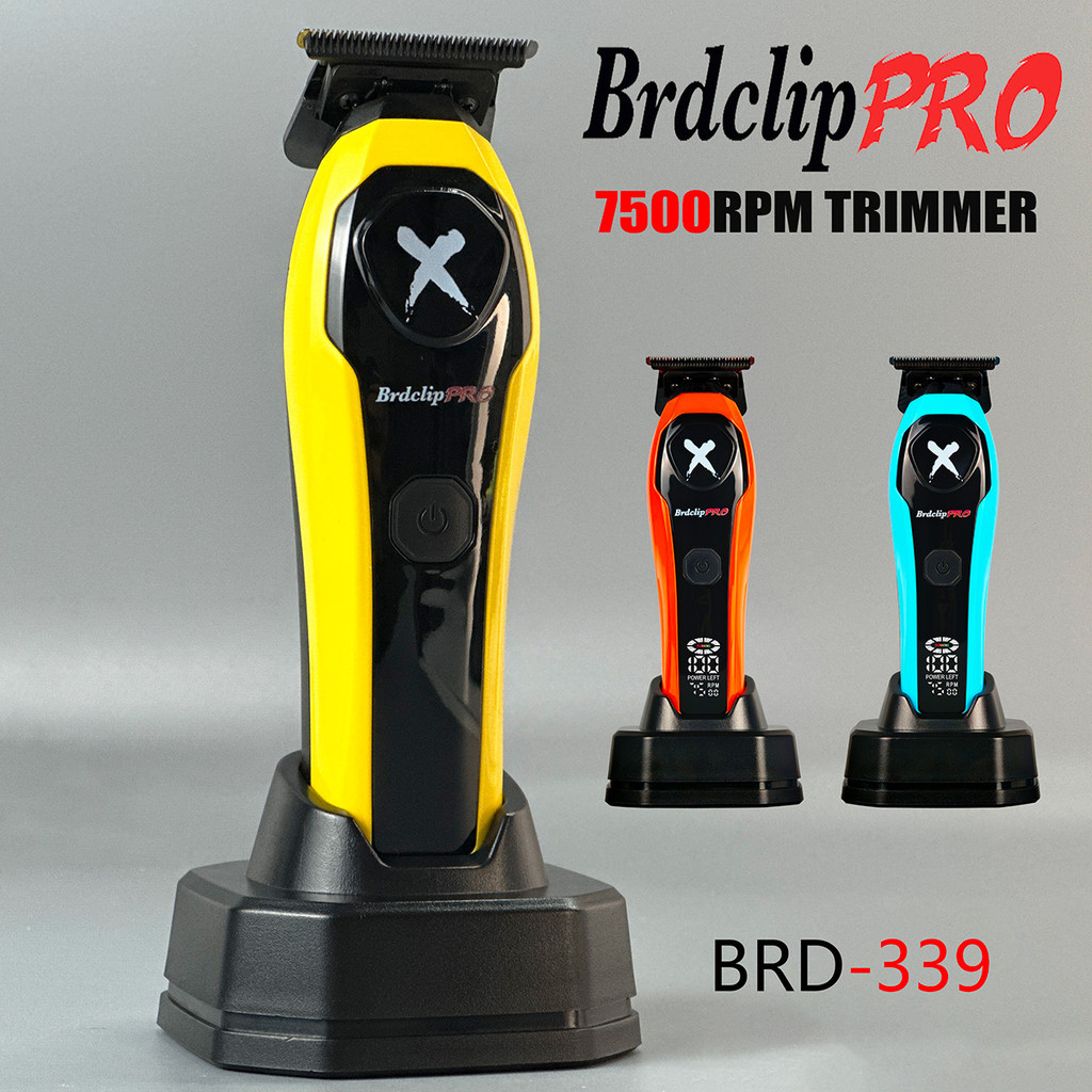 BRDCLIP BRD-339 Professional Trimmer (7500RPM) DLC Ceramic Blade + Charger + LCD