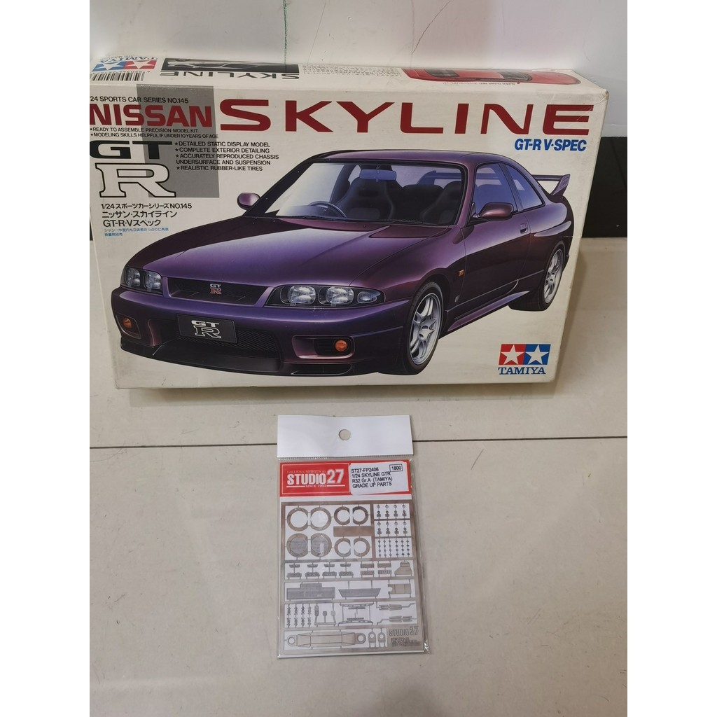 Tamiya 1/24 Nissan skyline GT-R R32, ยี่ห้อใหม่ไม่ได้ผลิต, b-pillas โค้งงอเล็กน้อยสามารถซ่อม, Origin