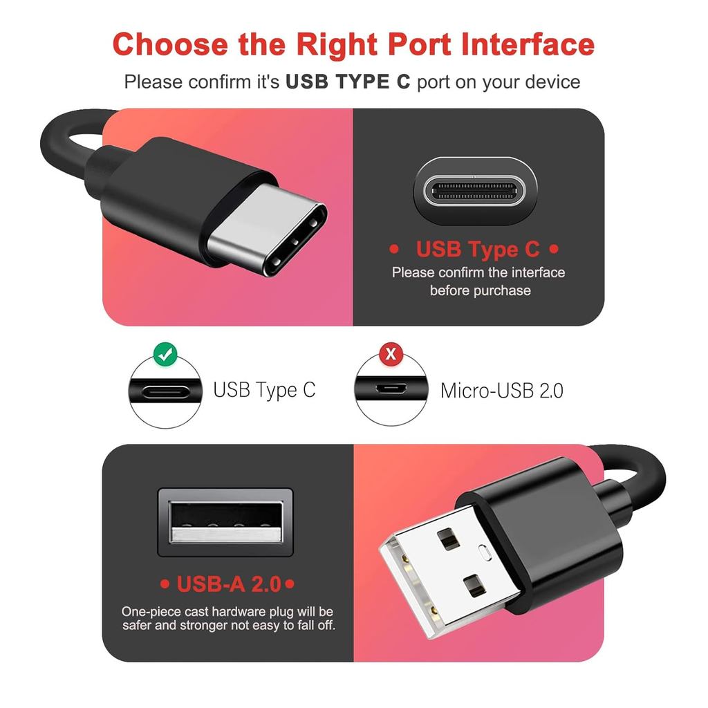 USB C Charger Cord Compatible for W-King D7 D8 D8mini D9 D9-1 D10 T9 X10 S7, Marshall Stockwell II M