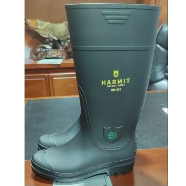 AIGEN SAFETY SHOES BLACK HARMIT / HARMIT BLACK SAFETY SHOES HM-036