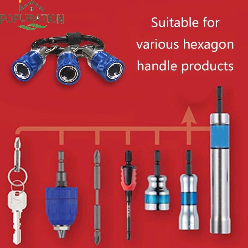 POP 3 ชิ้น Fast Release Hex Shanks Extension Bar สําหรับเครื่องมือง่ายเปลี่ยนพอร์ต