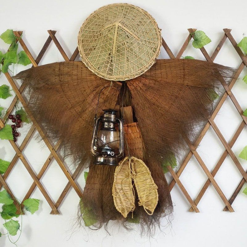 Wholesale Hotel Farmhouse Restaurant Raincoat Hat Straw Hat Farmhouse Decoration Props Wearable Brow