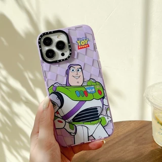 CASET ร่วมแบรนด์ Toy Story Buzz Lightyear Woody ล็อตโซ่น่ารักการ์ตูน Soft Case Cover Casing เข้ากันได้กับ iPhone 17 Pro Max Air Plus 16/15/14/13/12/11/XR/X/XS/SE/8/7/6