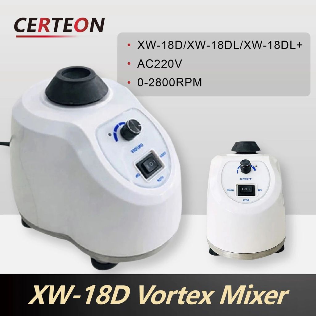 Mini Vortex Mixer XW-18D Variable Speed Vortex Oscilator สําหรับห้องปฏิบัติการใช้ผงผสมและหลอดทดลองยา