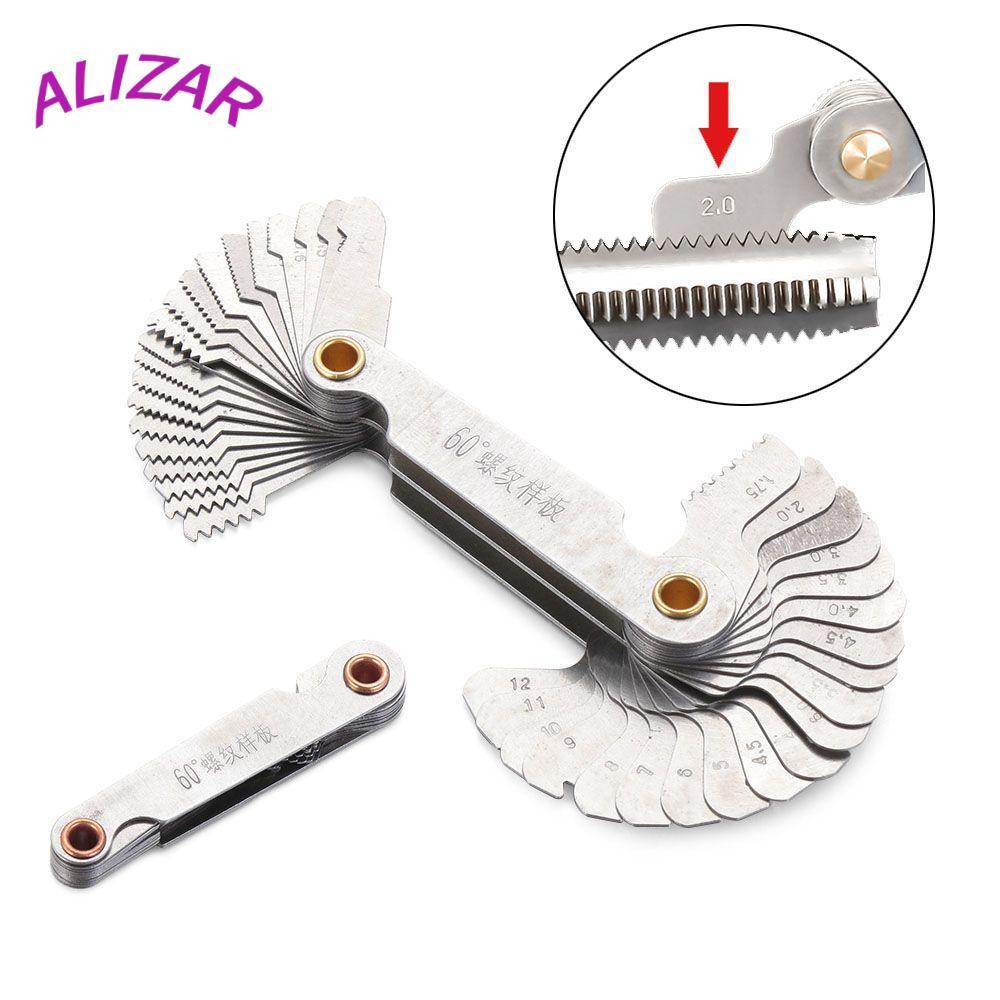 เครื่องวัดปลั๊กเกลียว ALIZAR เหล็กคาร์บอนเมตริกนิ้ว 55/60 องศาเครื่องวัดฟันเกียร์