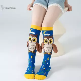 ถุงน่องและถุงเท้ายาวแบบการ์ตูนFunny Animal Pattern สำหรับสุภาพสตรียกระบายอากาศดี