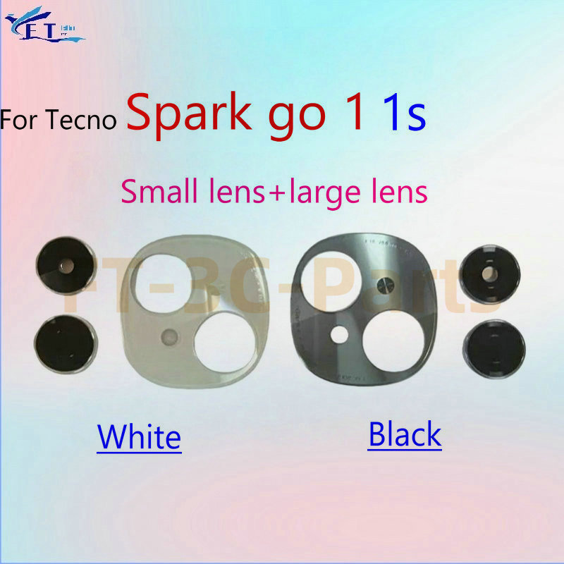 สําหรับ Tecno spark Go 1 1s KL4 KL4h ด้านหลังกล้องด้านหลังกระจกเลนส์อะไหล่