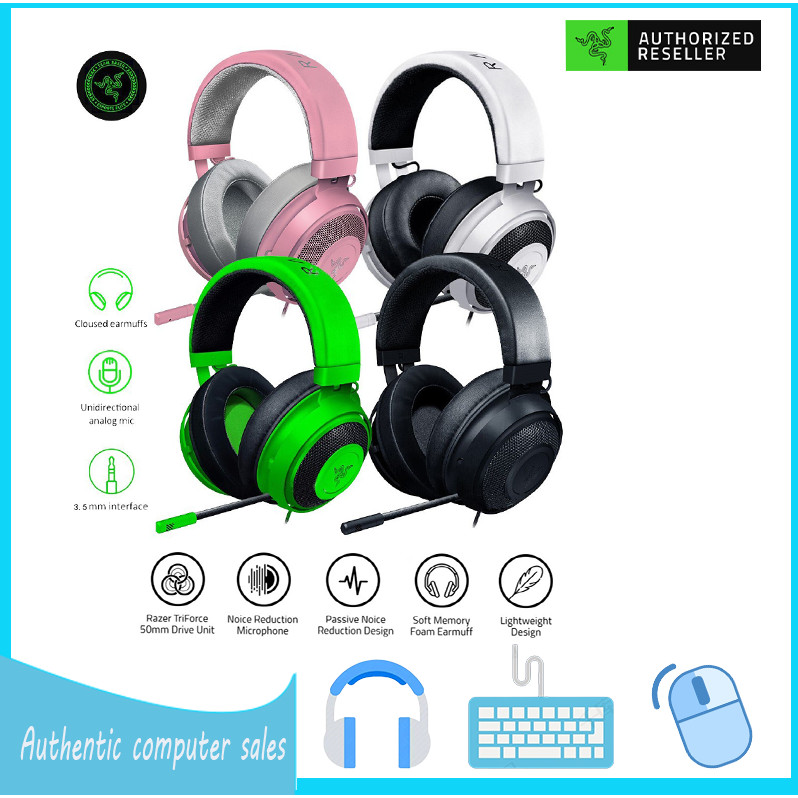 Razer Kraken Pro v2 ชุดหูฟังแบบมีสายชุดหูฟังสําหรับสวิตช์สําหรับเล่นเกม PC PS4 M ชุดหูฟังกีฬา