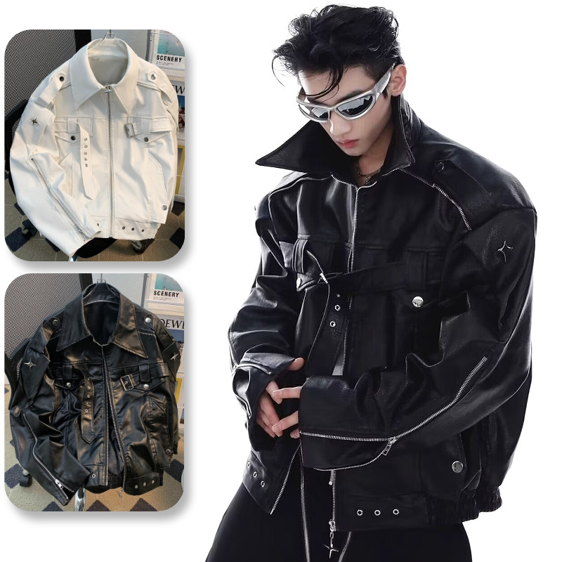 เสื้อแจ็คเก็ตบอมเบอร์ SUIKONE ซุยโคเนะ สไตล์อเมริกันเรโทรสตรีท อินเทรนด์แบบสั้น เหมาะสำหรับทั้งชายและหญิง