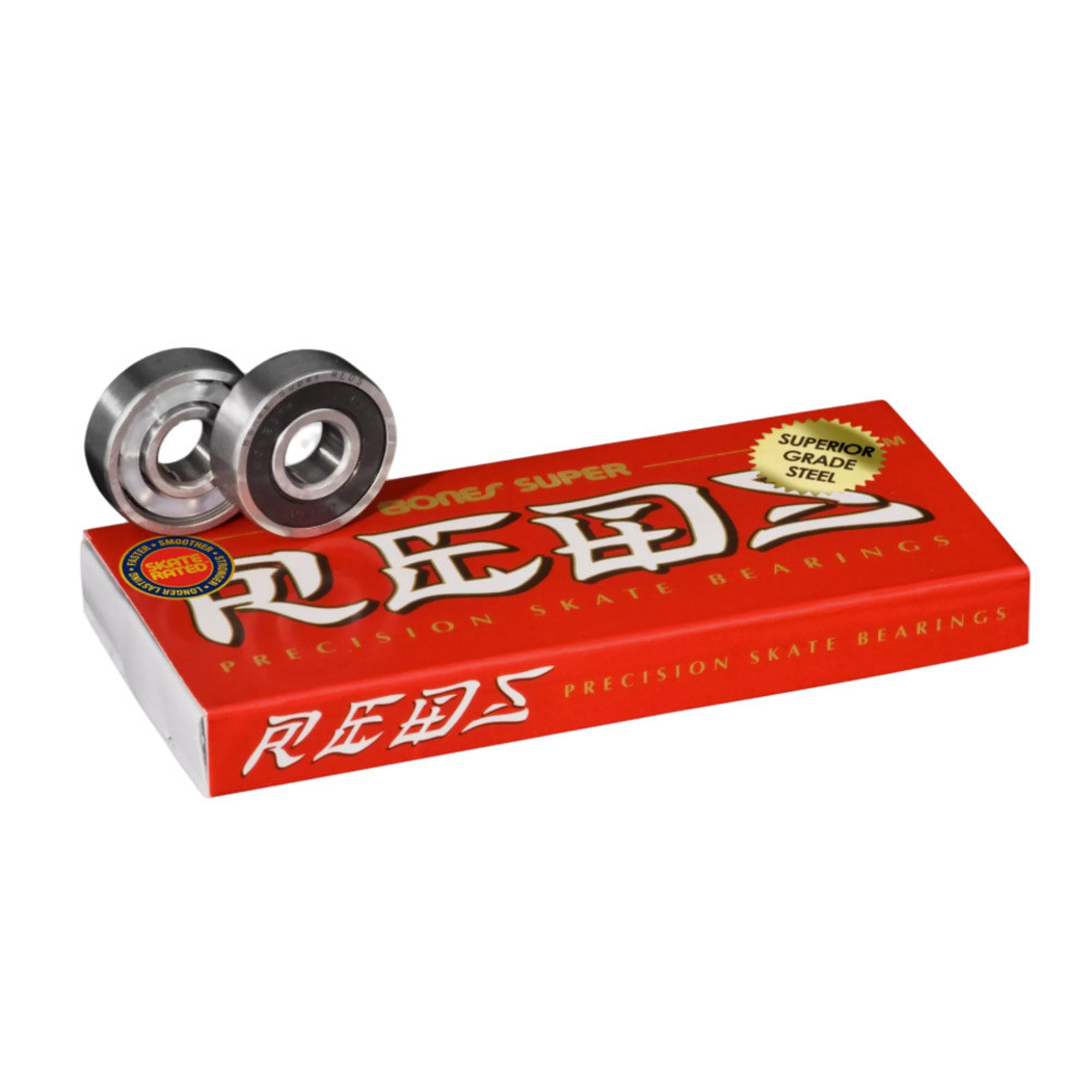[Dolldoll]BONES SUPER REDS Bearings 8 Pcs 8mm for 608 Size Skateboard and Longboard Wheels
