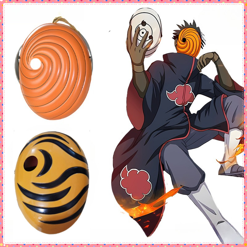 หน้ากาก Tobi Akatsuki Naruto Shippuden สีส้ม (Obito Uchiha) - คอสเพลย์, ตกแต่งปาร์ตี้, ภาพถ่าย, จอแส