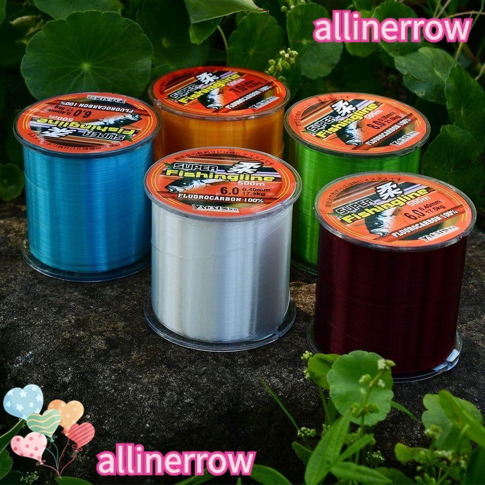 ALLINERROW สายไนลอนเคลือบฟลูออโรคาร์บอน 300M ขนาด 0.4-9.0 มม., Monofilament แทรกใจน้ำเร็ว ยืดหยุ่นและแทบมองไม่เห็น สไตล์สำหรับ낚시ในน้ำจืด