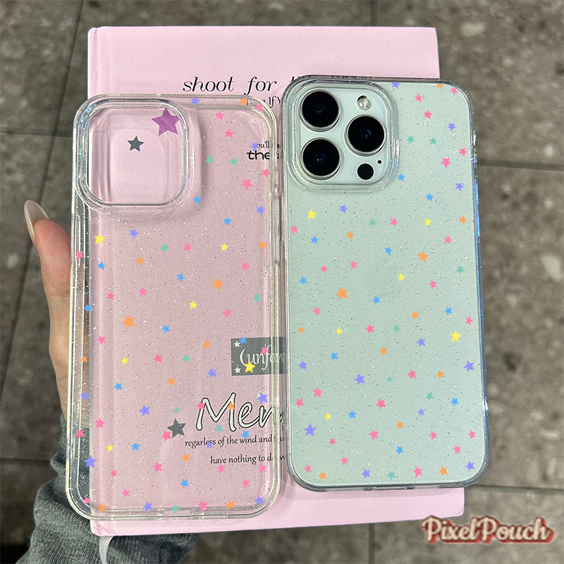 แฟชั่นสร้างสรรค์สีสันประกายดาวสร้อยข้อมือสําหรับiphone 16 15 11 14 13 12 Pro Max 7Plus 15 14 8 7 6s Plus X XR XS Max