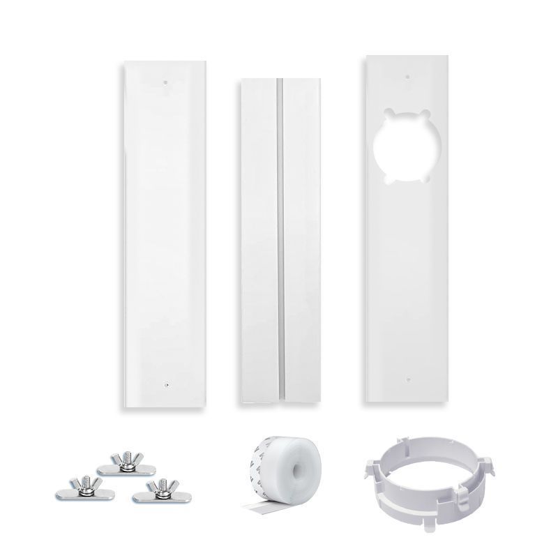 แผ่นปิดหน้าต่างสำหรับแอร์เคลื่อนที่ Midea (สาธารณะ) - ขนาด 13/15 ซม. + ปลั๊กช่องลม