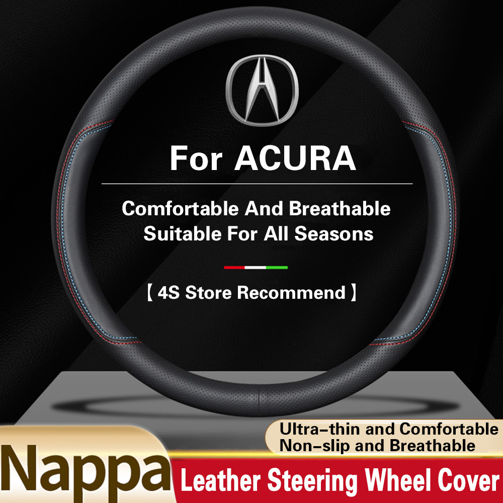 Nappa หนังพรีเมี่ยมพวงมาลัยรถสําหรับ Acura MDX NSX CDX TLX - L RDX ลื่น Breathable Universal 15 นิ้ว