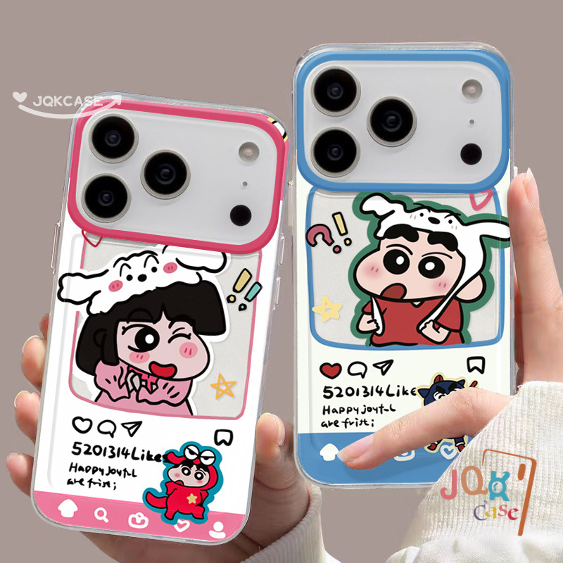 เคสไอโฟน เหมาะสำหรับ IPhone 15 11 13 12 16 14 Pro Max X XS XR Max 7 8 13 Plus SE เคส ชินจัง  ป้องกันการหล่น กันลื่น