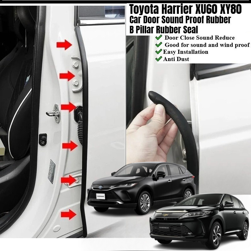 Toyota Harrier XU60 XU80 (2018-2026) ประตูรถ Sound Proof Rubber Seal และ Anti Dusk(2 ชิ้น)