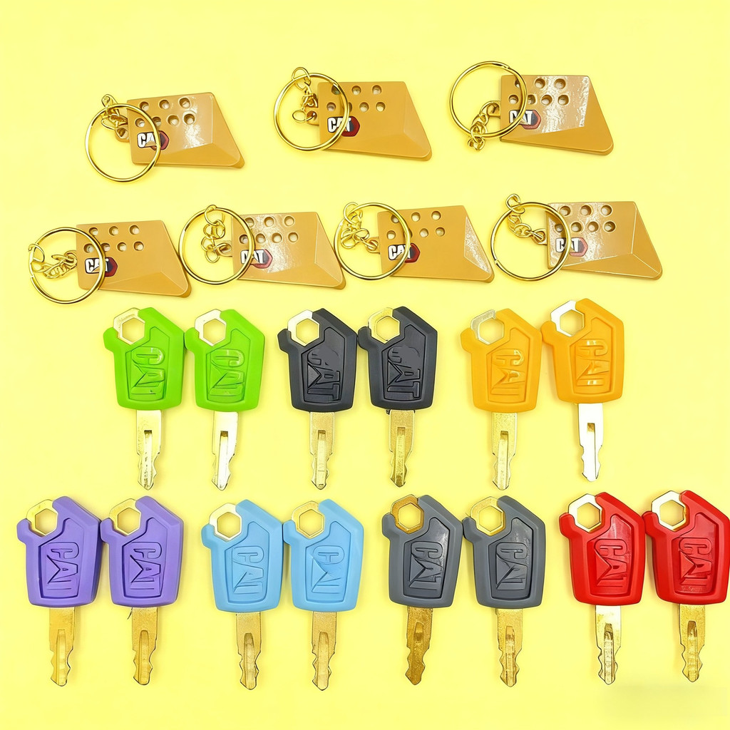 2 ชิ้น KEY 5P8500 สําหรับรถขุดอุปกรณ์หนักพวงกุญแจ F0002 กุญแจจุดระเบิดพร้อมพวงกุญแจถัง