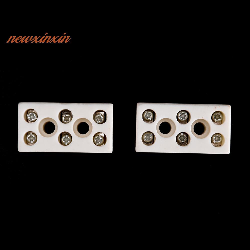 [NT-t] ใหม่ 2 ชิ้น 8 หลุม 2W8H เทอร์มินัลเซรามิกทนอุณหภูมิสูงบล็อก 15A 250V [ใหม่]