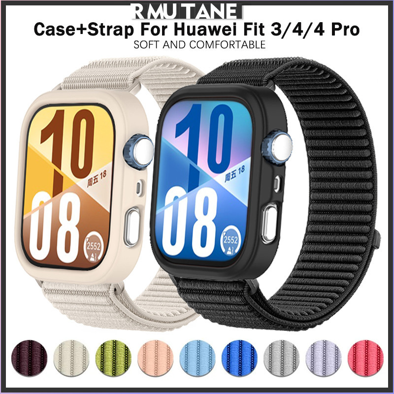กรณี + สายไนลอนสำหรับ for Huawei Watch Fit 5 4/5 4 Pro/3 Smartwatch วงป้องกัน Gores ซิลิโคนปกป้องหน้าจอ