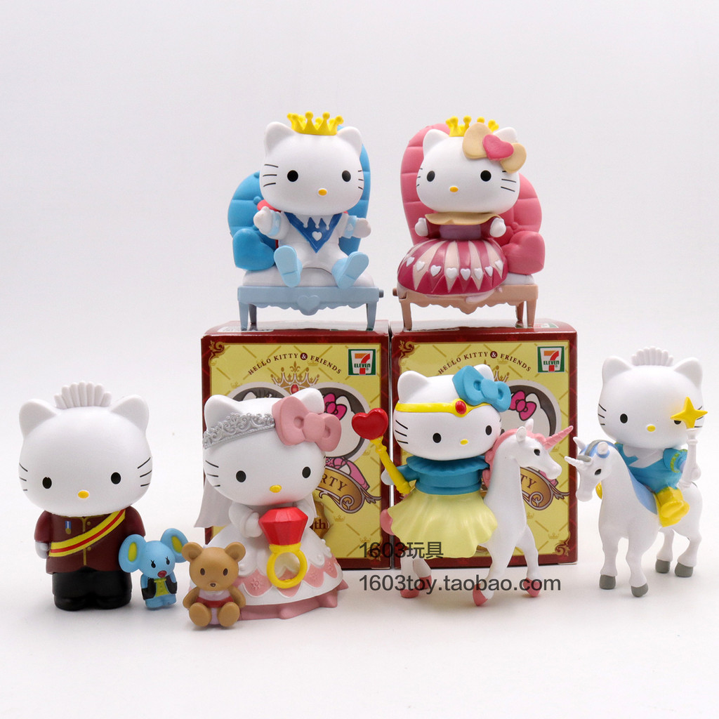 711 อินเทรนด์เล่น Hello Kitty น่ารักคู่รูปตุ๊กตา Kitty สาวของขวัญ