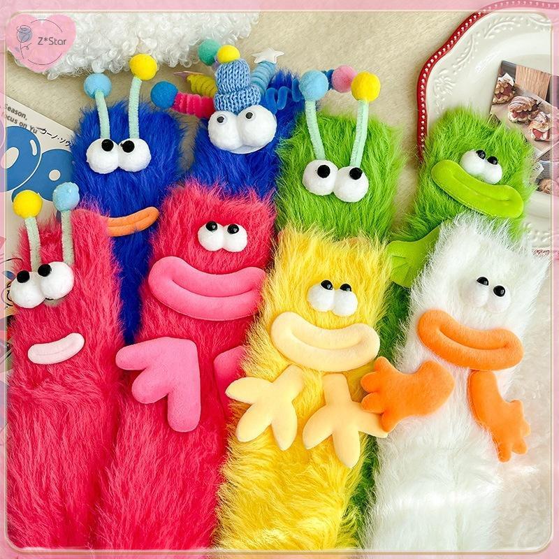 Z*Star 1 คู่ถุงน่องคริสต์มาสตลก Monster ถุงเท้าฤดูใบไม้ร่วงฤดูหนาว Coral ขนแกะชั้น Fuzzy ถุงเท้าคู่ 