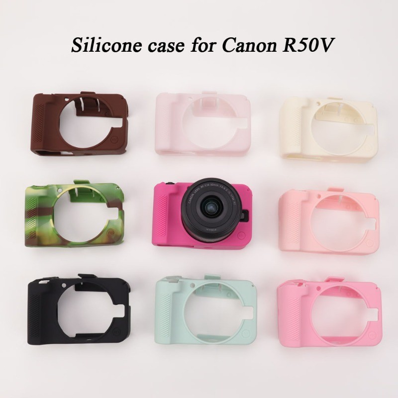 Soft R50V ซิลิโคนกระเป๋ากล้องยางสําหรับ Canon EOS R50V กล้อง