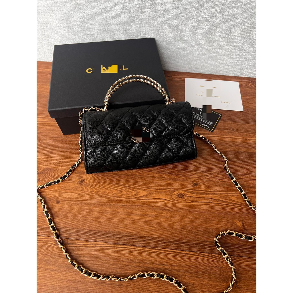 Big Diamond Handle Chain Gilt Handle Medieval Female Bag Counter Split Exchange