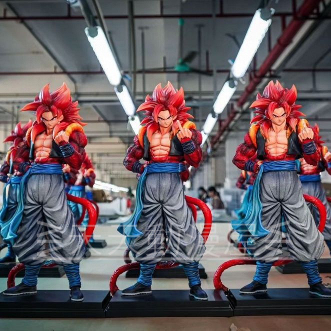 Dragon Ball Super Four Gogeta รูปปั้น Brother JT Factory (ยืน 3 ท่า) 34 ซม. บรรจุกล่อง PVC