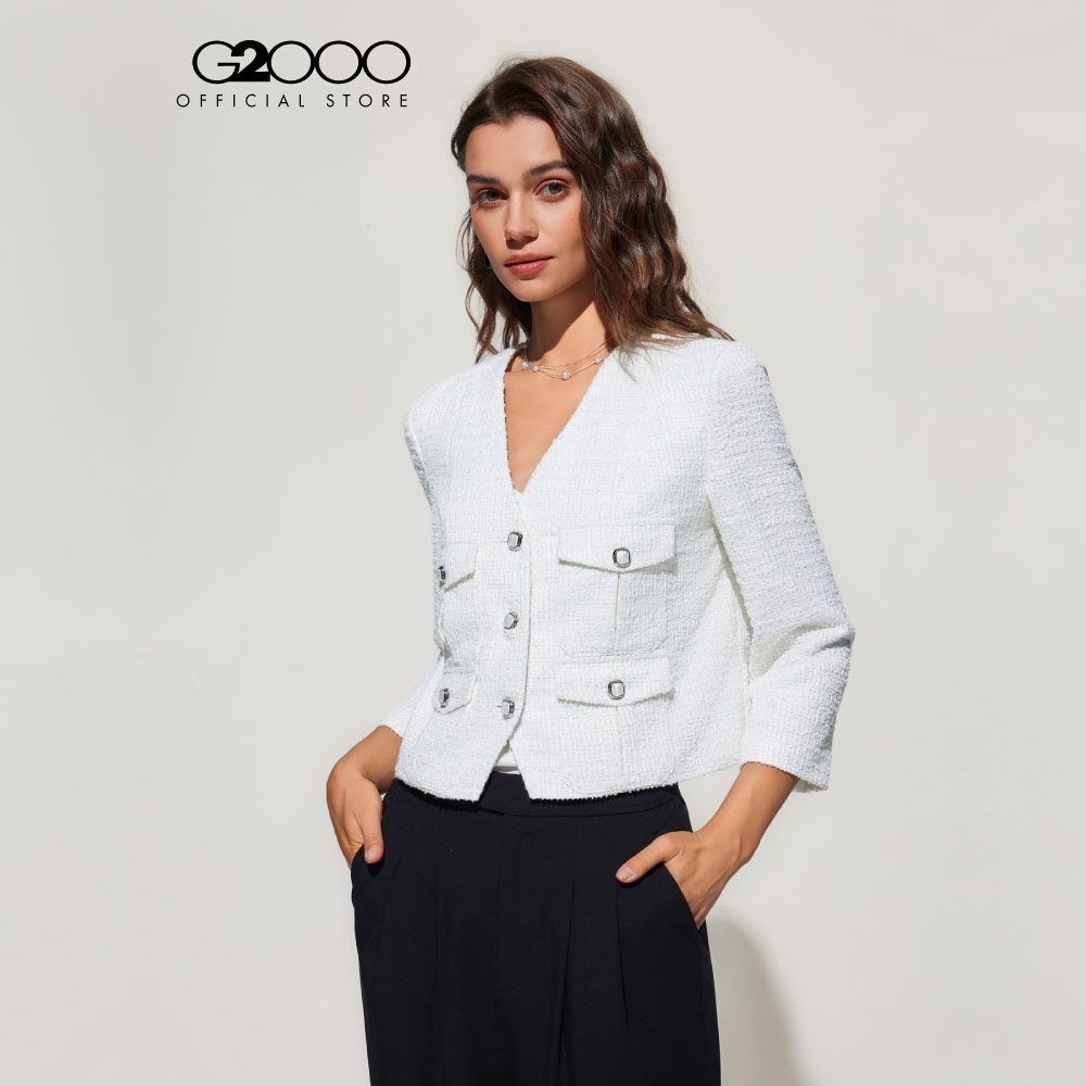 G2000 เสื้อแจ็คเก็ตสำหรับผู้หญิง Regular Fit รุ่น 5128102001 OFF-WHITE
