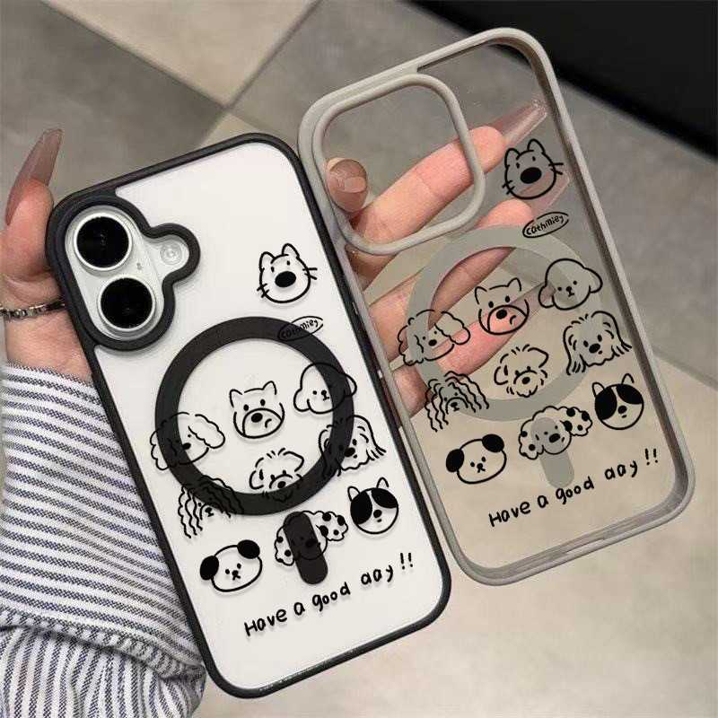 แม่เหล็ก เคสใสกันกระแทก For IPhone 17 Air 11 12 13 14 15 16 17 PRO MAX 17 16 15 Pro 16 15 14 PLUS 8 7 Plus XR X XS XSMAX