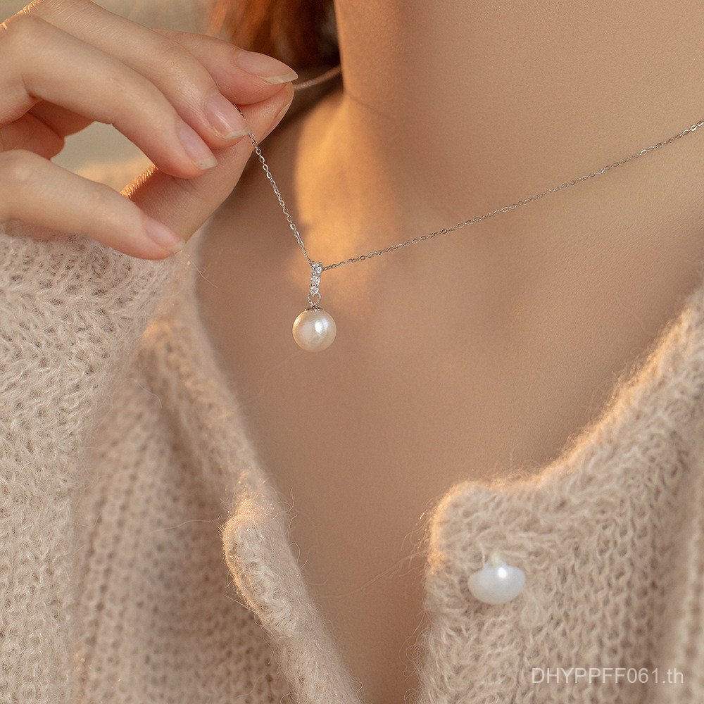 สร้อยคอเงินแท้ 925 สำหรับ 여성 การออกแบบคลาวิกเกิลเชน สไตล์หรูหราในสไตล์ฝรั่งเศส IRL4