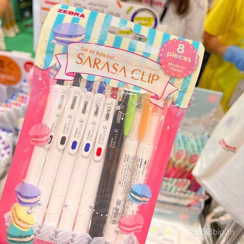 ญี่ปุ่น ZEBRA ZEBRA Limited ปากกาเจลชุดปากกาเน้นข้อความ 8 สีสํานักงานการเรียนรู้ปากกามาร์กเกอร์สี