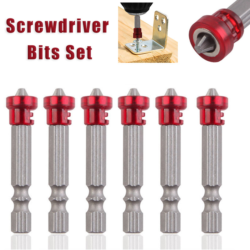 ดอกไขควงแม่เหล็ก Cross-head PH2 ดอกไขควงแม่เหล็ก 1/4 นิ้ว Hex Shank ไขควงบิตไขควงไฟฟ้า