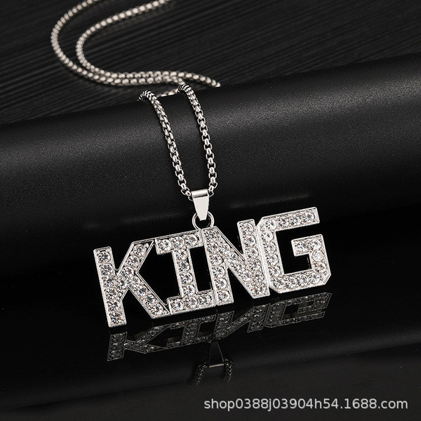 สร้อยคอ สร้อยคoss สแตนเลสสไตล์Hip-Hop ออกแบบจากยุโรปและอเมริกา มีตัวอักษรสวยงาม ทันสมัยและสวมใส่ง่าย