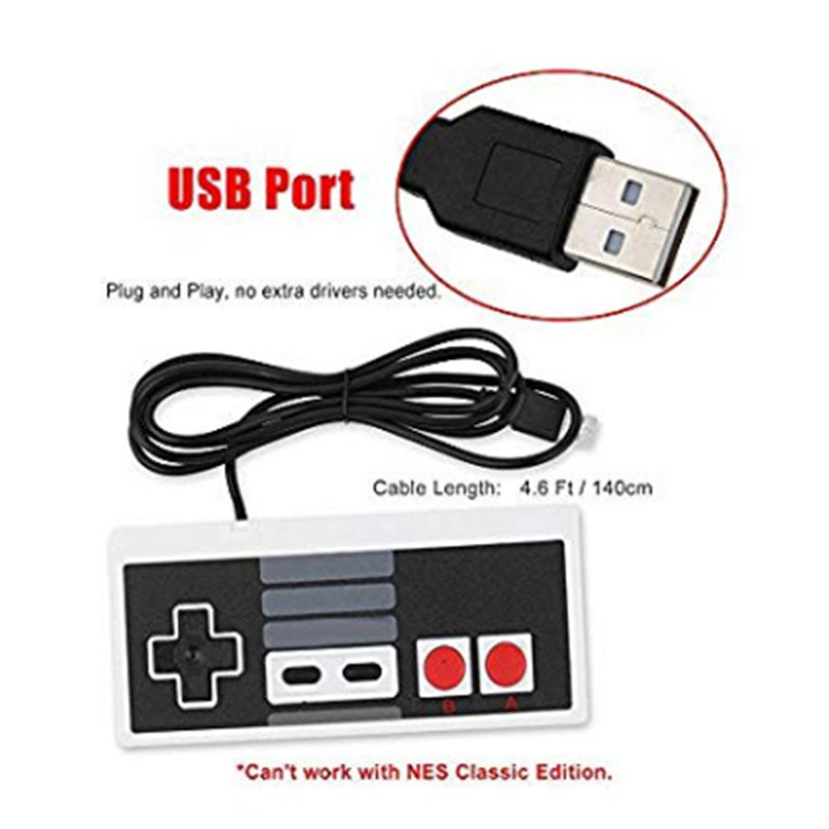 NES Gamepad Red White Console USB Gamepad Computer Gamepad FC Gamepad Ready Stock