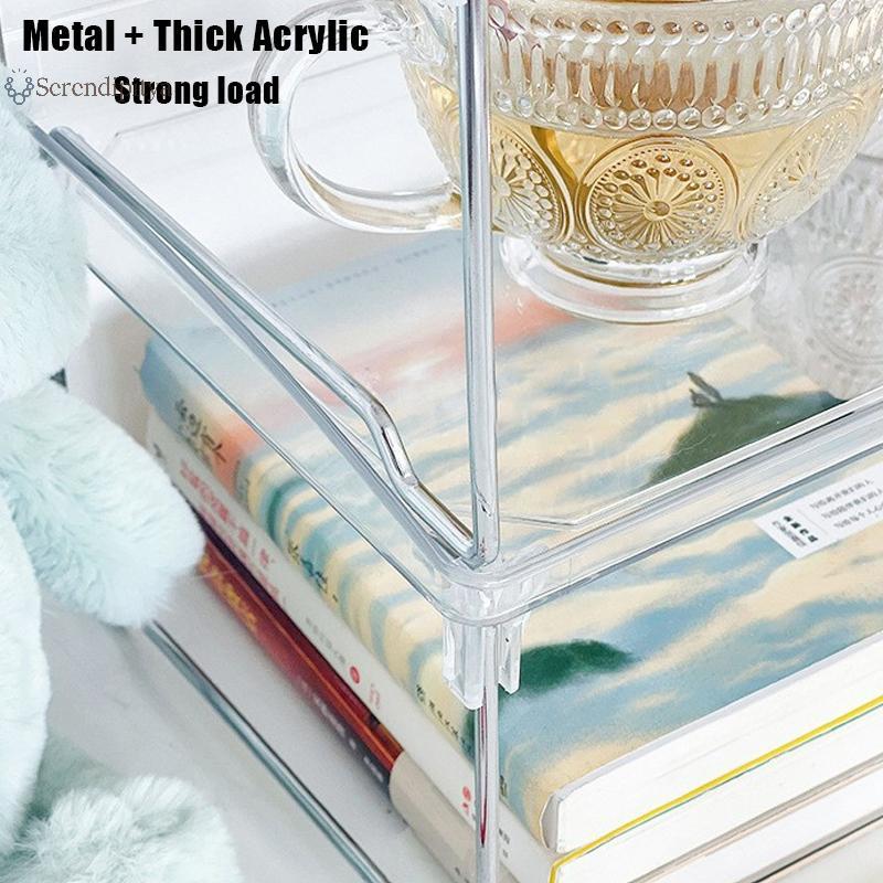 SEE ชั้นเก็บของ PET โปร่งใสหลายชั้นแบบพับได้สําหรับสํานักงานและห้องครัว TH - รูปที่ 3