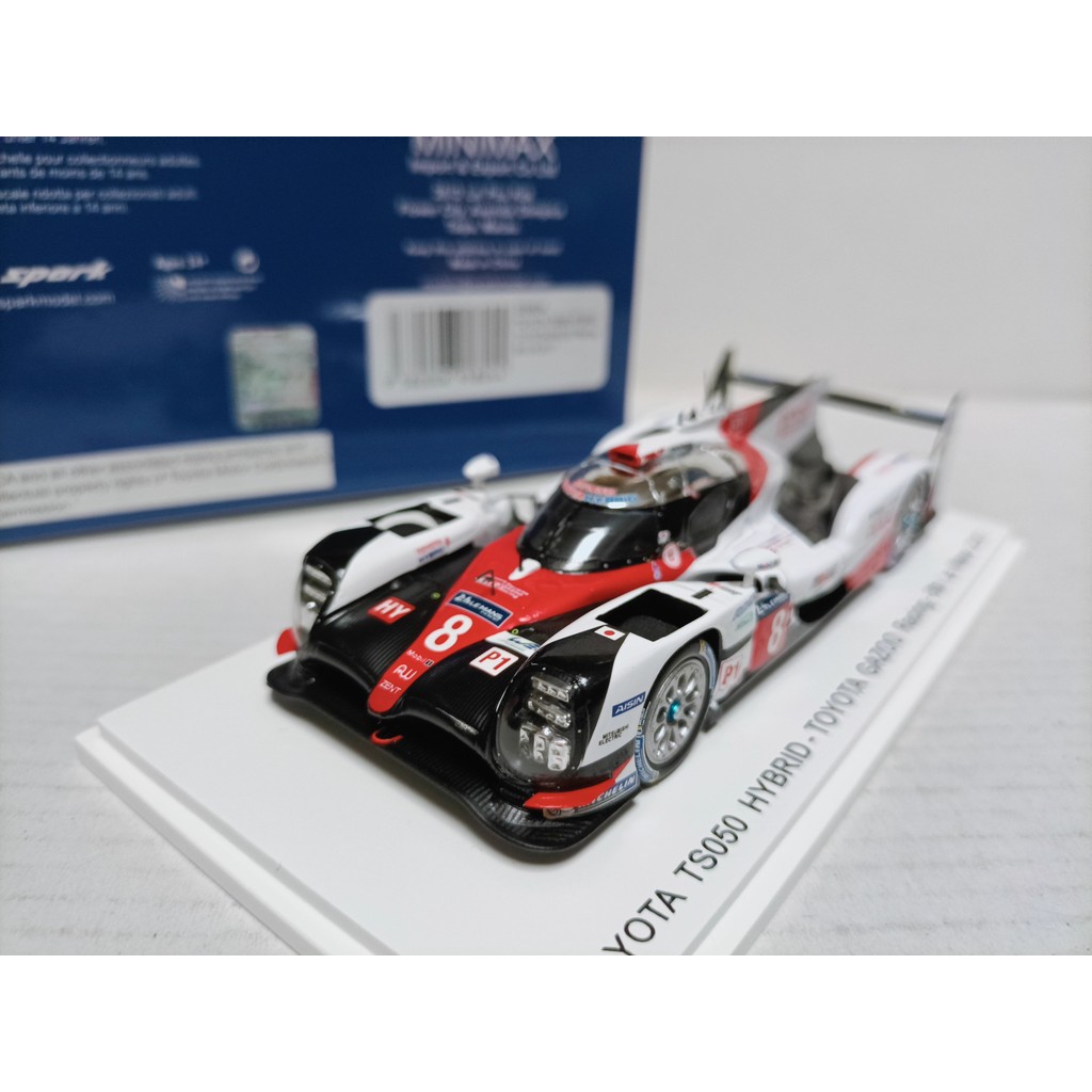 Spark 1 43 โมเดลรถ Toyota Leman Rally Toyota TS050 Hybrid #8 2017