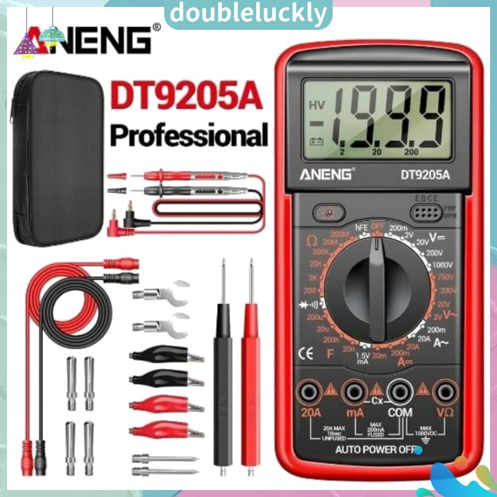 ANENG DT9205A-12 มัลติมิเตอร์ดิจิทัล AC/DC นับ 1999 ครั้ง สําหรับทดสอบแรงดันไฟฟ้า