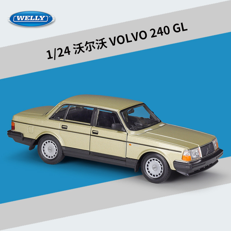 WELLY WELY VOLVO 240 GL รถจําลองรถโมเดลของเล่นสําเร็จรูป