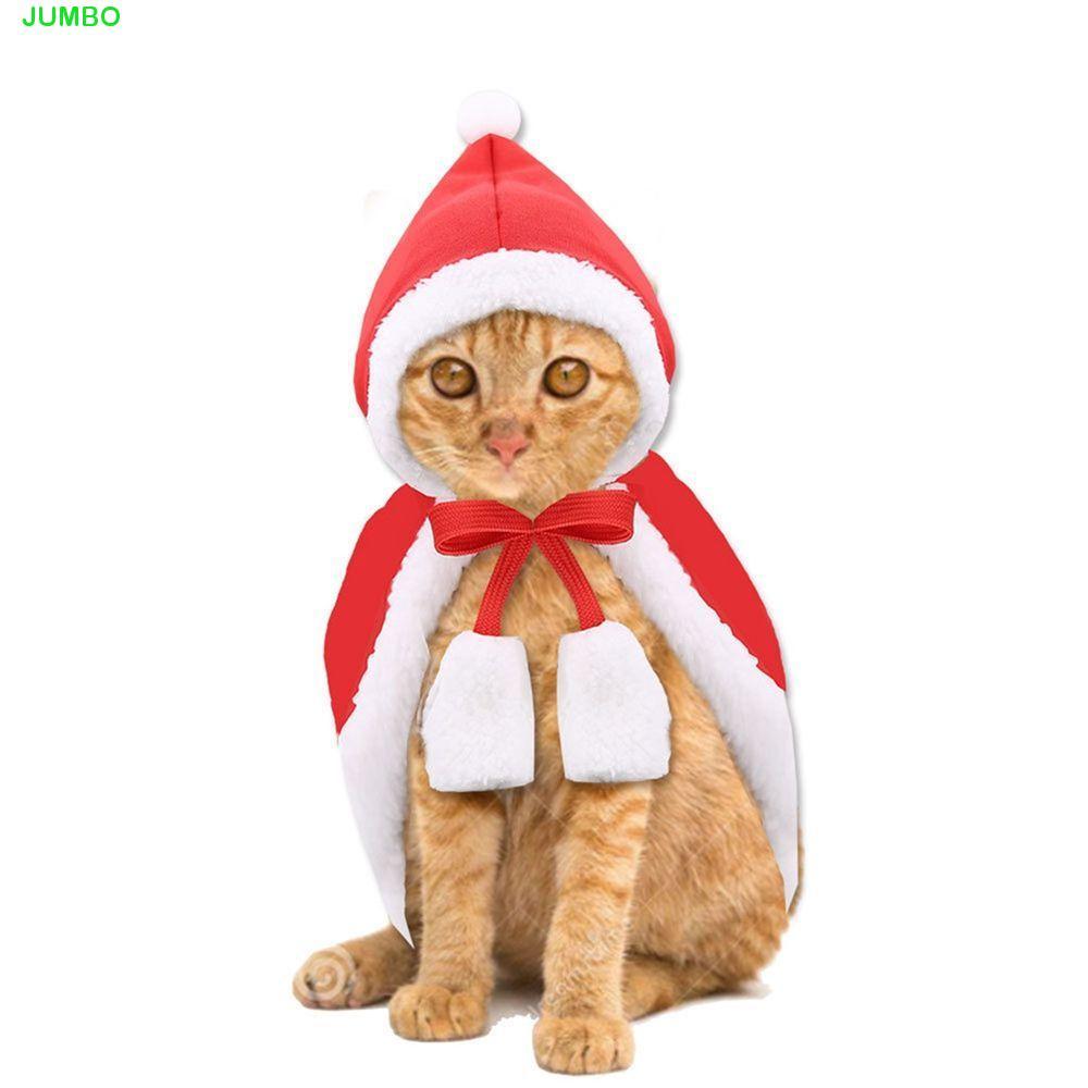 JUMBO Cat Cloak Cute Party Dog คอสเพลย์เครื่องแต่งกายแมวเสื้อผ้าคริสต์มาส Dressing Up Dog Cape
