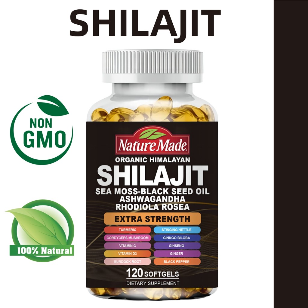Nature Made Shilajit Softgels-ช่วยบรรเทาความเครียดและปรับปรุงคุณภาพการนอนหลับ