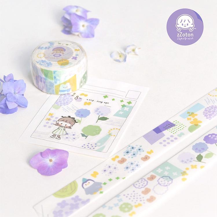 ขอแนะนํา Subpackage Zhuo Dawang Molinta Molinta Hydrangea Letter Original Washi เทปวัสดุพื้นฐานคู่มื