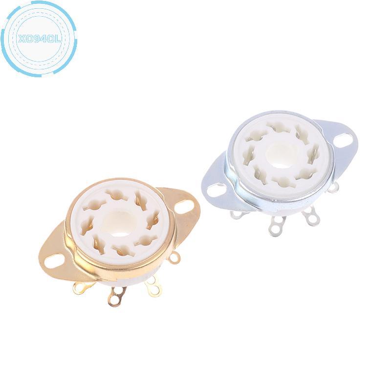 Xo94ol 1 PC 8Pin GZC8-Y-6 Octal ซ็อกเก็ตเซรามิควาล์วฐานแจ็คสําหรับ KT88/6550/EL34/6P6P/6V6/6N8P/6SN7