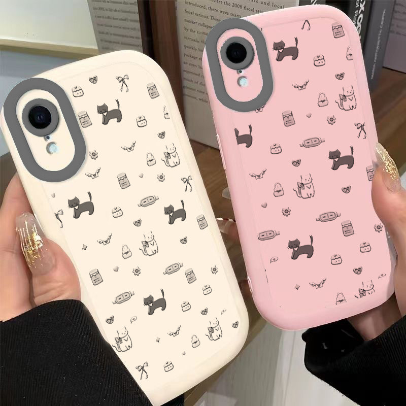 เคส iqoo 13 เคส iqoo 12 แมวสีเทาเหมาะสําหรับ IQOOZ9 เคสโทรศัพท์ iqoo 12 ผู้หญิง 11 รวมทุกอย่าง neo7 