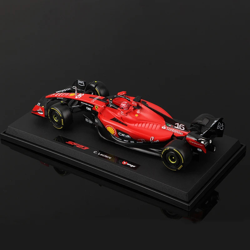 Bburago 1:18 ขนาดใหญ่รุ่นพิเศษ Ferrari Sf-23 F1 รุ่น 2025 Season Sainz โลหะผสมรถ Diecast รถของเล่น C