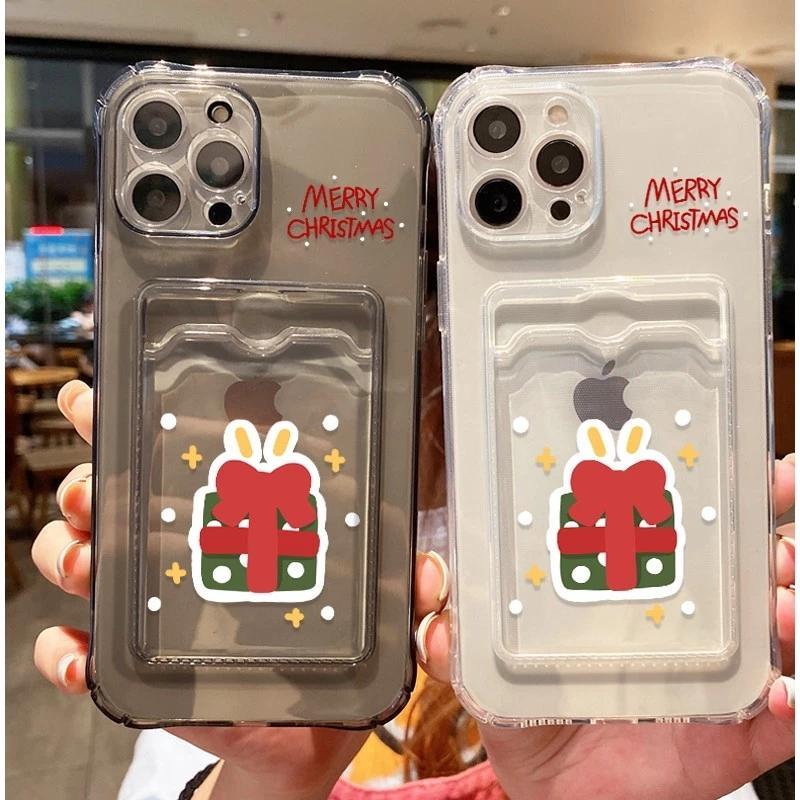 Soft Case รูปปั้นคริสต์มาส ATM ID Card Slot สําหรับ Samsung Galaxy A05/A05s/A15 4G/A15 5G/A25/A35/A5