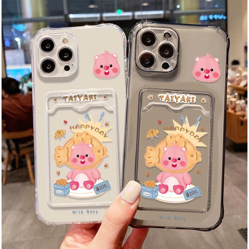 Infinix Soft Case พร้อมช่องเสียบการ์ด ATM ID Joy Loopy รูปแบบสําหรับ Note 40 30 12 Pro 30 4G 30i 30 